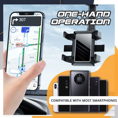 💎 -50% ON ROTATABLE & RETRACTABLE CAR PHONE HOLDER! 💎 Mounts on Rearview Mirror, 360° Adjustable for Safe Driving ✨