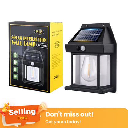 ☀️ LIMITED-TIME 50% OFF! ✨ Solar Tungsten Wall Light – Auto-On, Warm Glow, Wire-Free 🏡