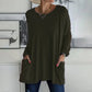 🎉 2026 Sale — Over 34,000 Sold! 💞 Women's Round Neck Long Sleeve Loose Pocket T-Shirt