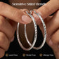 🎉BUY 1 GET 1 FREE🎁Diam🎉 BUY 1 GET 1 FREE 🎁 Diamond-Cut Hoop Earrings for Women – Elegant, Sparkling 💎ond-Cut Hoop Earrings for Women