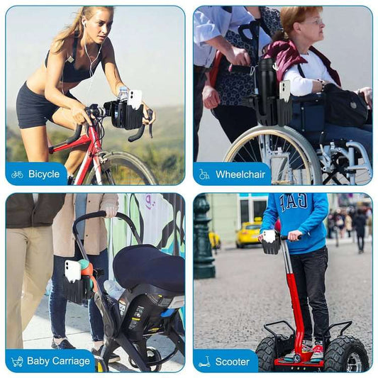 🚴 LIMITED-TIME 50% OFF! 📱 2-in-1 Universal Cup & Phone Holder – 360° Clamp, Fits Stroller, Bike, Scooter 🍼