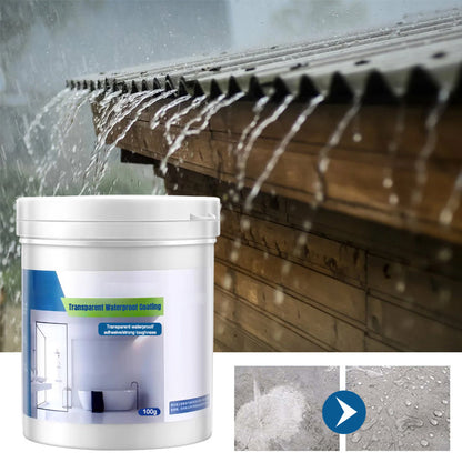 🚿 LIMITED-TIME 50% OFF! 🏠 Clear Waterproof Coating – 100g, for Tiles, Windows, Pipes, Odorless ✨