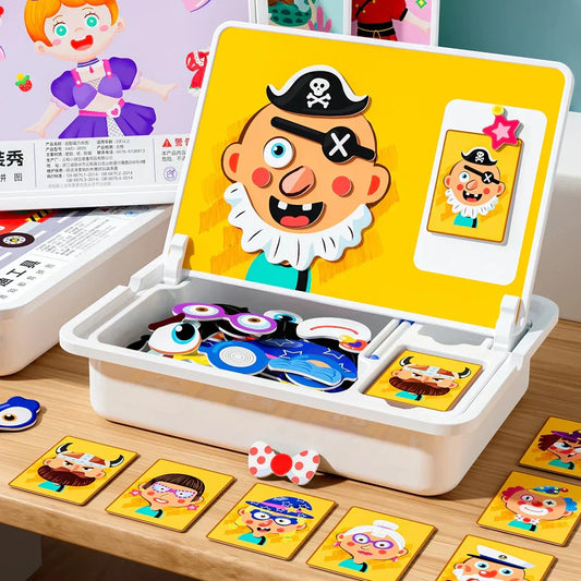 🧩 60% DE DESCUENTO ! 🎨 Puzzles Magnéticos de Vestir - Doble Cara, Educativo y Portátil para Viajes ✨🧒