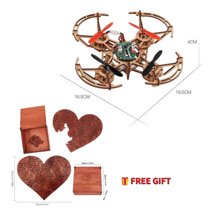 ✈️ LIMITED-TIME 47% OFF! 💥 DIY Wooden Drone Building Kit – Altitude Hold, STEM Learning, Family Fun ✨