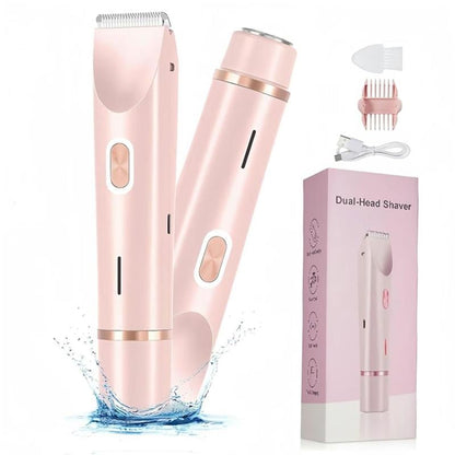 ✨Best Seller 49%OFF🔥IPX7 Waterproof Dual-head Shaver 💖1 Set Rechargeable 2 in 1 Body & Facial Hair Removal