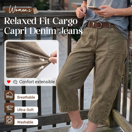 👖 LIMITED-TIME 50% OFF! 💥 Women's Relaxed Casual Cargo Capris – Utility Pockets, Breathable, Relaxed Fit ✨
