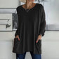 🎉 2026 Sale — Over 34,000 Sold! 💞 Women's Round Neck Long Sleeve Loose Pocket T-Shirt