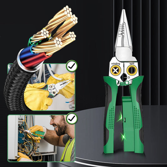 🔧 LIMITED-TIME 50% OFF! ✨ 8-in-1 Multi-Functional Wire Stripper Scissors With Electrical Test ✨