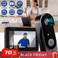 🔥2026 Bestseller🔥Wireless doorbell camera: 1080P, 170° angle, 4.3-inch screen, IPX65 outdoor waterproof rating, night vision
