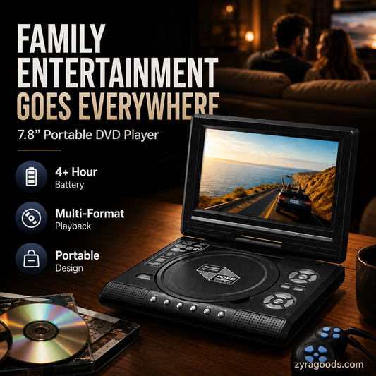 🎉 2026 Sale — Over 16,300 Sold!📺 7.8" HD Portable DVD/EVD Player