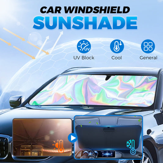 💎 -50% LASER CAR SUNSHADE! 💎 Blocks 99% Heat & UV, Foldable Design for Instant Cool Interior & Dashboard Protection ☀️🚗