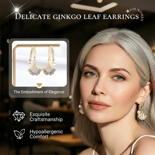 🔥 LIMITED TIME 60% OFF! 💎 Delicate Ginkgo Leaf Earrings – Romantic Valentine's Day Gift 🌿