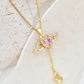 👼 2026 Sale — Over 44,000 Sold!✨ Pink Angel Wings Necklace – Movable Wing Design 💘
