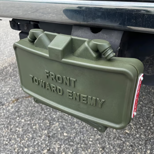 🚗 LIMITED-TIME 50% OFF! 💣 Claymore Mine Tow Hitch Cover – Realistic, Durable Polypropylene, Easy Install ✨