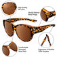 💎 50% OFF! 💎 2025 Oversized Cat-Eye Sunglasses – Polarized UV400, Fit Over Glasses & Fashion-Forward Design for Women 👓✨