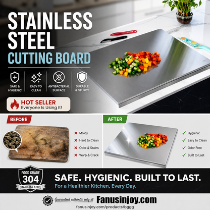 🔪 2026 Sale — Over 45 900 Sold!✨ 304 Stainless Steel Cutting Board