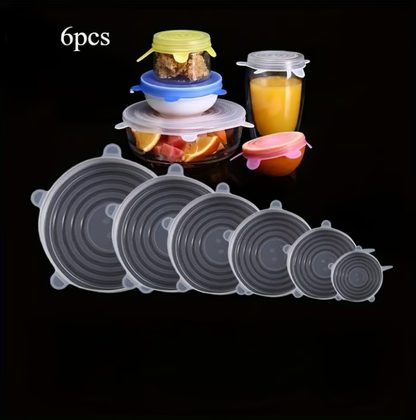 🍱 LIMITED-TIME 50% OFF! ✨ Silicone Food Storage Lids (6-Pack) – Reusable, Airtight Seal, BPA-Free, Dishwasher Safe ♻️