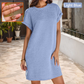 💎 50% OFF! 💎 Women's Relaxed Pocket Dress – Breathable Cotton-Linen Blend, Roll-Up Sleeves & Effortless Everyday Style 🌿👗
