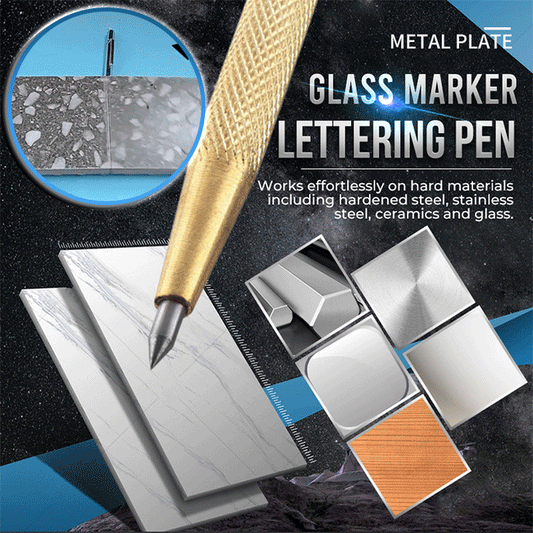 💎 Buy 1 Get 2 Free! 💎 Metal Plate Glass Marker Lettering Pen – Tungsten Steel, Cuts Tiles/Glass/Marble & Engraves Metal ✍️🔧