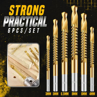 🔩 BUY 2 GET 1 FREE! ⚙️ Twist Drill Bit Set (6 Pcs) – High-Speed Steel, Titanium-Coated & Multi-Material Ready