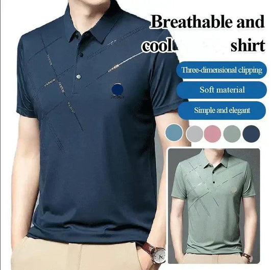 👔 LIMITED-TIME 50% OFF! ✨ Men's Ice Silk Stretch Shirt – Cool, Waterproof, Comfortable ✨