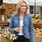 🧥 LIMITED-TIME 50% OFF! ✨ Women's Denim Jacket – Open-Front, Ruffle Trim, Lightweight, Classic Wash ✨