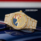 💎 60% OFF THE PATRIOTIC WATCH! 💎 Gold Plated, Iced Out & Eagle Dial for a Bold Hip Hop Style ✨