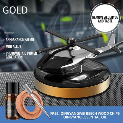 🚁 LIMITED-TIME 50% OFF! ✨ Solar Helicopter Air Freshener – Decorative, 3 Scents, No Battery 🚗