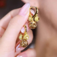 🥳2026 HOT SALE🥳Vintage Gold-Plated Hoop Earrings with Purple Crystal Sphere