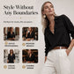 👔 LIMITED-TIME 50% OFF! 💥 Women's Solid Lapel Long Sleeve Button-Down Shirt – V-Neck, Chest Pockets, Loose Fit ✨