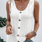 Casual Loose Plain Crew Neck Tank Top（50% OFF）