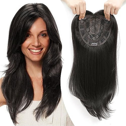 💎 45% RABATT! 💎 Topper mit Pony – Geschichtete Haarteile für dünnes Haar, Volumen & Natürlichkeit in Sekunden 💇‍♀️✨