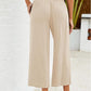 🍃 LIMITED-TIME 50% OFF! ✨ Women's Linen Smocked Capri Pants – Wide Leg, Breezy, High-Waist 🌾