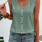 Casual Loose Plain Crew Neck Tank Top（50% OFF）