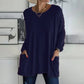 🎉 2026 Sale — Over 34,000 Sold! 💞 Women's Round Neck Long Sleeve Loose Pocket T-Shirt