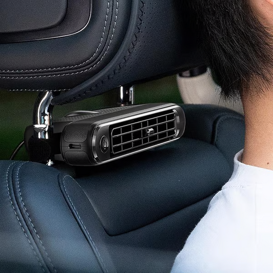 🔥 LIMITED-TIME 50% OFF! 💨 Dual Turbo Car Seat Fan – Instant Cooling, 3 Speeds, Magic Tape Mount 🚗