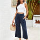 🍃 LIMITED-TIME 50% OFF! ✨ Women's Linen Smocked Capri Pants – Wide Leg, Breezy, High-Waist 🌾