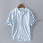👔 LIMITED-TIME 50% OFF! ✨ Men's Linen Short Sleeve Shirt – Casual, Stand Collar, 5 Sizes 🏖️