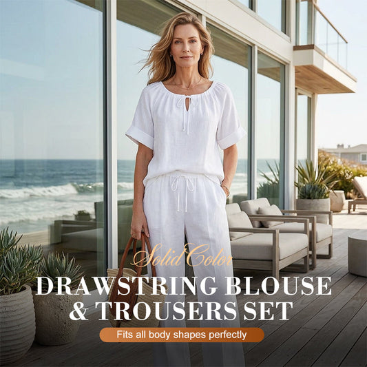 👗 LIMITED-TIME 50% OFF! 💥 Women's Drawstring Top & Pants Loungewear Set – Casual, Soft, Daily Comfort ✨
