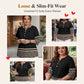 👔 LIMITED-TIME 50% OFF! ✨ Women's Casual Top – V-Neck, Button-Front, Patterned Trim, Soft 🍂