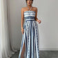 🌀 LIMITED-TIME 50% OFF! 💥 Geometric Jumpsuit with Halter Neckline & Side Slit – Unique Print, Elegant Fit, Versatile Style ✨