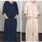 💎 57% OFF IRREGULAR HEM 2-PIECE SET! 💎 Cotton-Linen Blend, V-Neck Top & Wide-Leg Pants for Effortless Style👗