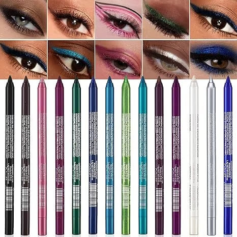 ✨ LIMITED-TIME 50% OFF! 🎨 Sparkling Gel Eyeliner Collection – 14 Colors, Waterproof & Multi-Use 💄