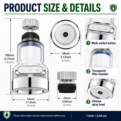 🚰 LIMITED-TIME 50% OFF! 💧 360° Faucet Filter – Refreshing, Practical, Splash‑Free ✨