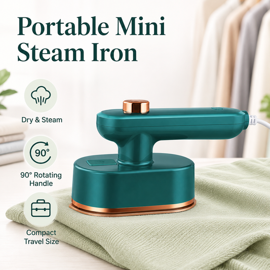 🧳 2026 Sale — Over 35,000 Sold! ♨️ Portable Mini Dual-Use Steam Iron with Rotatable Handle