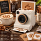 ☕ LIMITED-TIME 50% OFF! 🎄 3D Camera Latte Art Stencil | Reusable Coffee Decorating Tool, Christmas Gift ✨