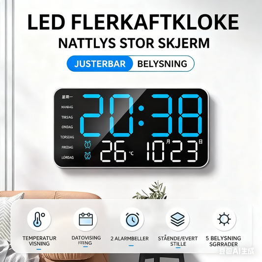 🥳50% OFF!⏰50K+ SOLD!📢 Multifunctional decorative LED digital wall clock