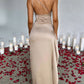 👗 LIMITED-TIME 50% OFF! ✨ Satin Maxi Dress – One Shoulder, Side Slit, Luxurious, Draped 🍷