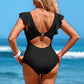 💎 50% OFF! 💎 Sexy Ruffled One-Piece Swimsuit – Flattering Cut, Elegant Details & Confident Beach Style 🌊👙