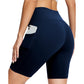 🔥 LIMITED TIME 50% OFF! ✨ Women's High-Waist Workout Shorts – Moisture-Wicking, Tummy Control & 2 Pockets 🏃‍♀️